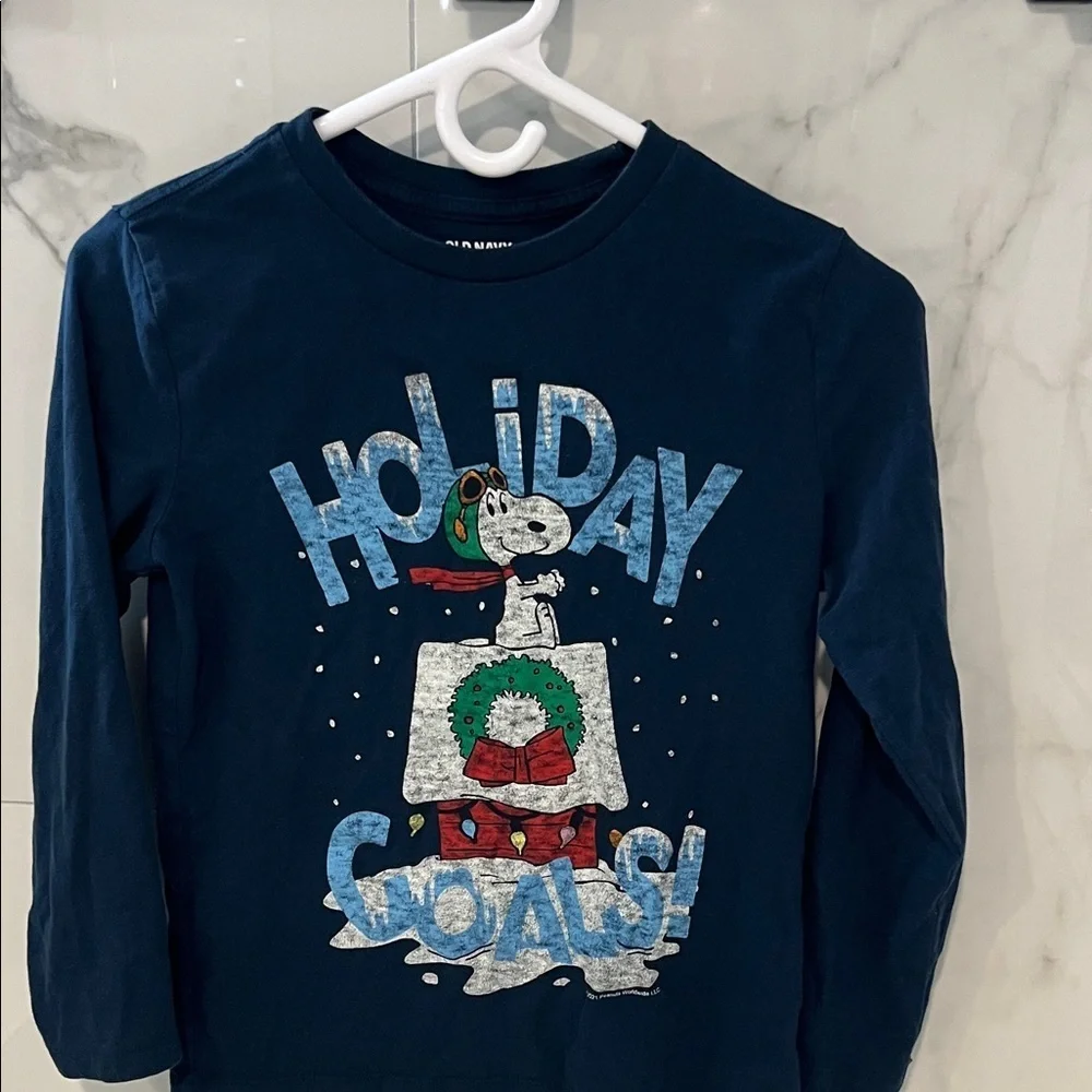 Old Navy Kids Holiday Goals Long Sleeve Tee - Navy